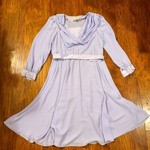 Vintage Periwinkle Dress Hal Ferman Size 10 EUC